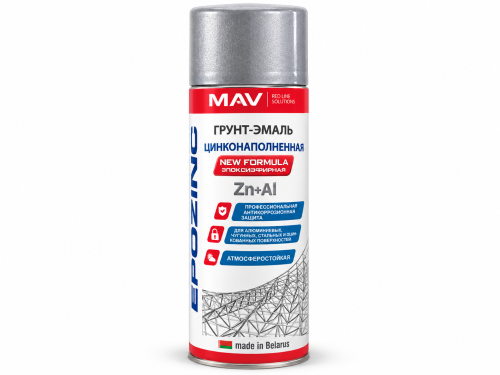 Грунт-эмаль цинконаполненная MAV EPOZINC COAT, серебристая, аэрозоль, 520 мл, 041882-350