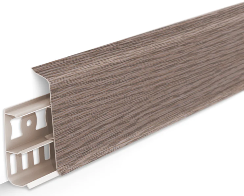 Плинтус напольный 70мм 2,2м "Идеал Деконика", 215 Дуб снежный