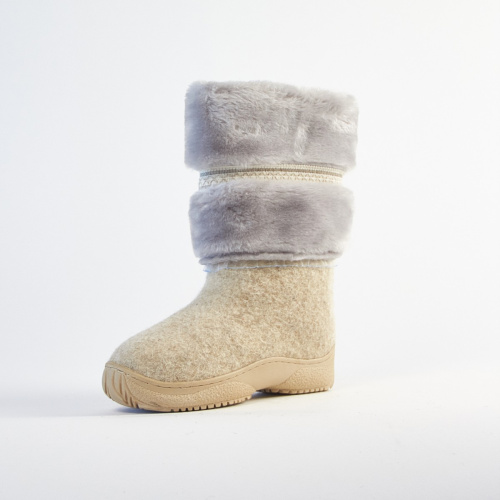 Обувь валяная жен. полугрубошертсная на ТЭП подошве "Славянка" 12.148"С"