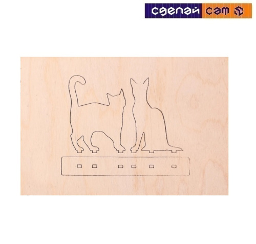 Заготовка для выпиливания "кошки на подставке" D124052