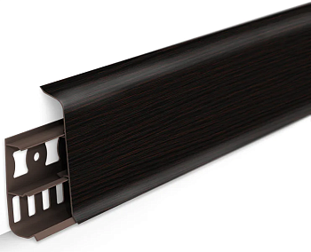 Плинтус напольный 70мм 2,2м "Идеал Деконика", 303 Венге темный