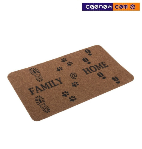 Коврик придверный "Следы" 45х75 см (Familia)