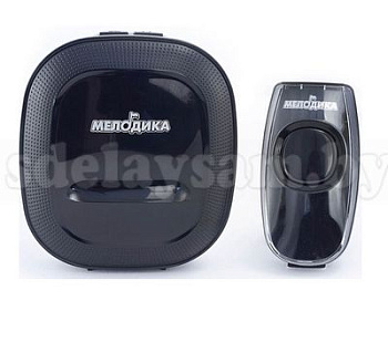 Звонок сетевой МЕЛОДИКА С250v.2 черный беспроводной 36 мелодий, 4 уровня громкости, влагозащ. кнопка
