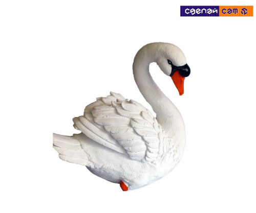 Изделие из гипса Лебедь средний 