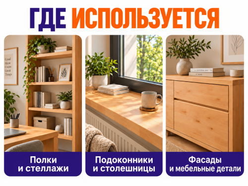 Мебельный щит из ольхи сращённый, 1000×340×20 мм, сорт 1/2 фото 3