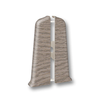 Заглушки (пара) для плинтуса 70мм "Идеал Деконика", 215 Дуб снежный