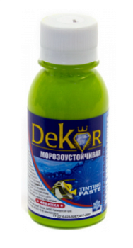 Паста колерная  "DEKOR" лимонно-желтый №1 0,1 кг
