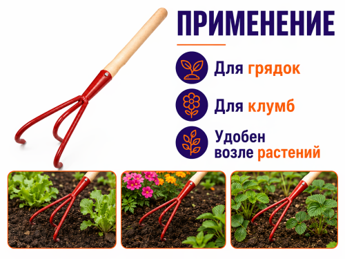 Рыхлитель Р-3(М) с деревянной ручкой, арт. 010911