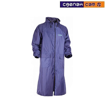 Плащ-дождевик ПВХ "Тайфун"  р.52-54 рост 182-188 синий