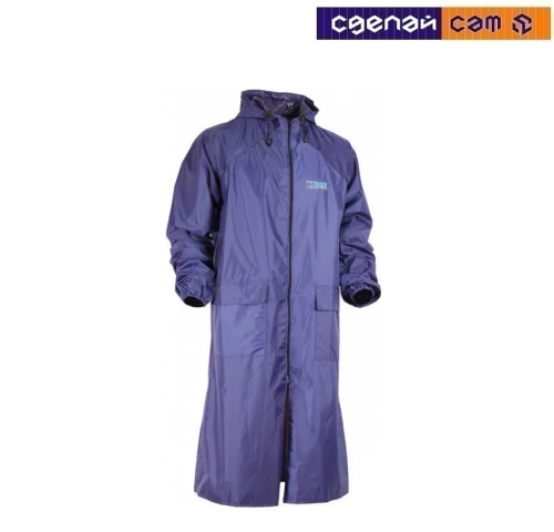 Плащ-дождевик ПВХ "Тайфун"  р.52-54 рост 182-188 синий