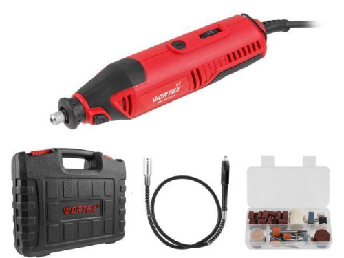 Гравер электрический WORTEX LX MG 3214-1 E в чем.+аксессуары 130 Вт,10000-35000 об/мин,цанги 3,0/3,2, арт.1333744