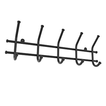 Вешалка настенная  Норма-5 черная