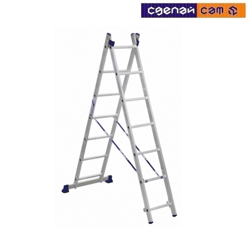 Алюминиевая двухсекционная универсальная лестница 5207