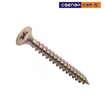 Шуруп универсальный 4,5х50 жёлтый цинк (120шт/уп.)