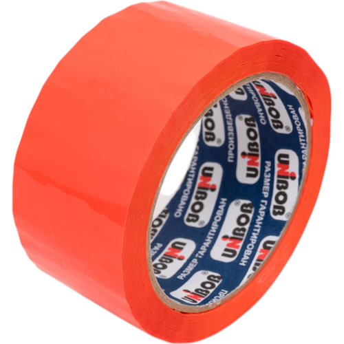 Клейкая лента упаковочная 48 мм х 66 м UNIBOB 600 (оранжевая)  37958