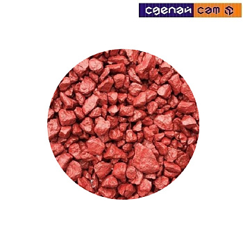 Щебень бордовый декоративный гранитный фас 20кг
