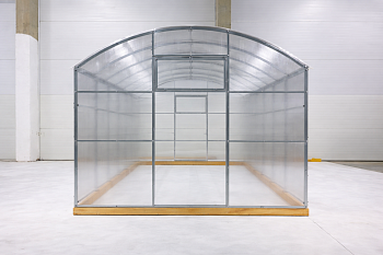 Теплица "Прямостенная 3 Тандем Плюс" 8х3х2.2 м (труба сдвоенная 20х20х0.8+20х40х0.8) шаг 0.67м