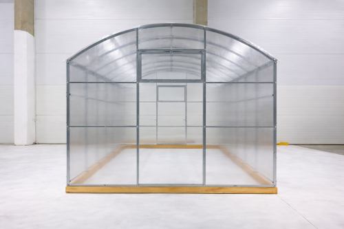 Теплица "Прямостенная 3 Тандем Плюс" 8х3х2.2 м (труба сдвоенная 20х20х0.8+20х40х0.8) шаг 0.67м