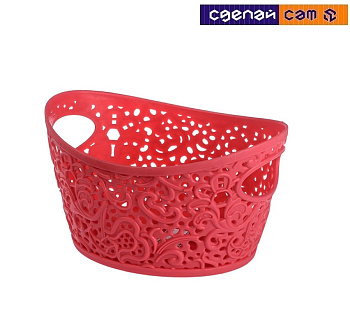 Корзинка Кружево 1л Чайная роза М 2376          