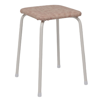 Табурет квадратный «Пенёк крепкий 224» с ЛДСП (Бежевый)