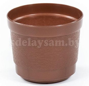 Горшок цветочный "Жасмин" h=142 мм - 2 л коричневый перламутр