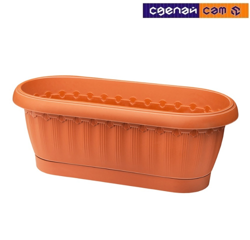 Кашпо "Флавия" овальное с застегивающимся поддоном Эл271