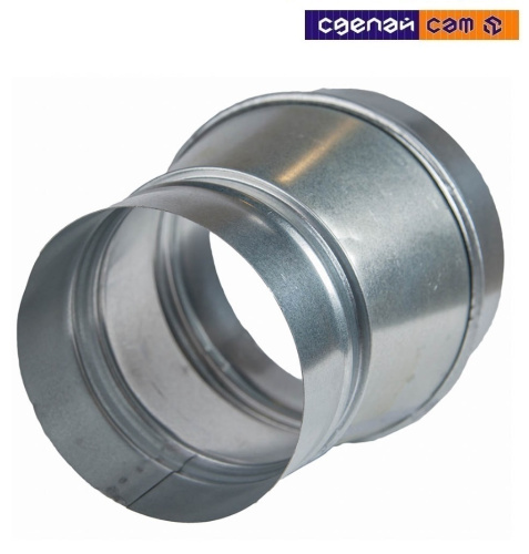 Переходник оцинкованный 200/125 мм