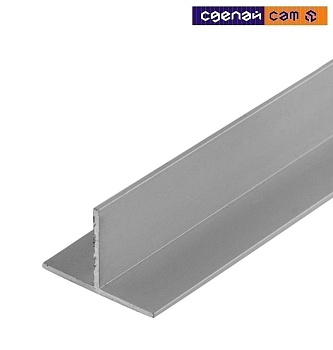 Алюминиевый тавр 15х15х2 (2,0м) серебро ,06726