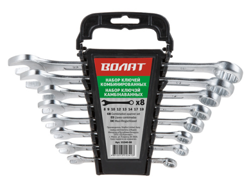 Набор ключей комбинир. 8-19мм 8шт ВОЛАТ, арт.15340-08