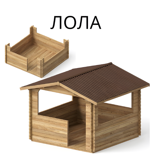 Беседка Лола 3.2x3.2 толщина 34 мм (готовая комплектация)