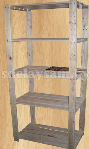 Стеллаж для бытового хранения П6-2000*730*320- 6 полок, РБ