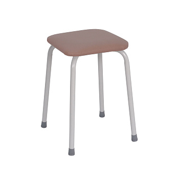 Табурет квадратный «Пенёк крепкий 224» с ЛДСП (Пыльная роза)