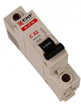 Автомат выключатель 4.5кА ЭКФ ВА47-63-32А,1п "С", PROxima, РФ ,ЭКФ1-32