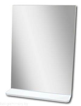 Зеркало на основе с полкой Гамма 36/1-500