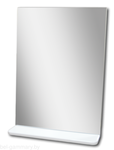 Зеркало на основе с полкой Гамма 36/1-500