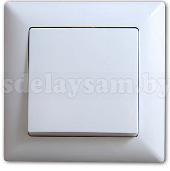 GUNSAN Выключатель одинарный (без рамки) белый