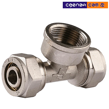 Тройник 16х1/2х16 цанга/гайка/цанга (00288)