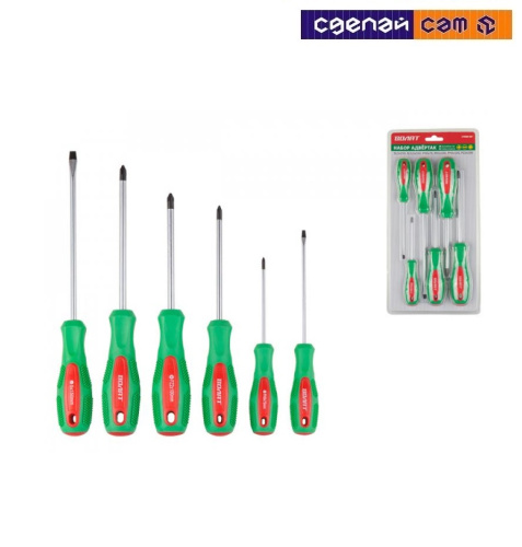 Набор отверток 4шт (SL4х75,SL5х100,PH1х75,PH2х100) ВОЛАТ (17085-04)