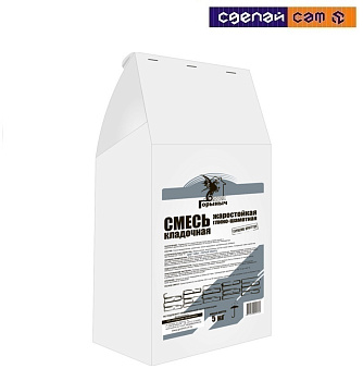 Смесь кладочная жаростойкая глино-шамотная Горыныч серый кварц 5 кг