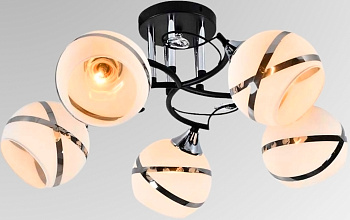 Светильник НПБ 02-5x60-101 DA5097/5B черный/хром