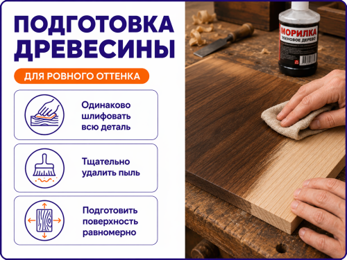 Морилка водная «Вершина», орех, 0,5 л фото 3