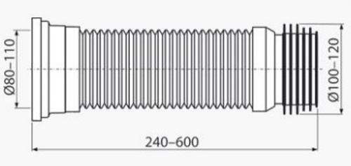 Гибкая подводка для унитаза  AlcaPlast  A97