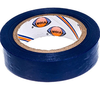Изолента ПВХ, 15 мм х 10 м, AVIORA (синяя) 305-058 (Китай)