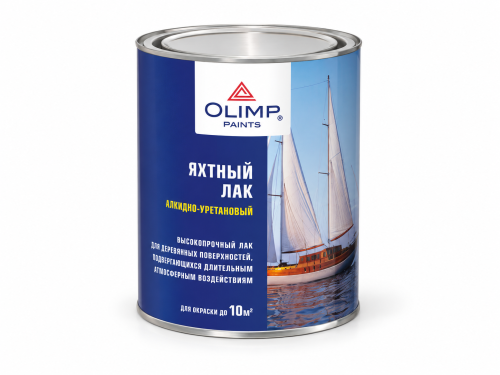 Лак яхтный OLIMP, полуматовый, 0,9 л