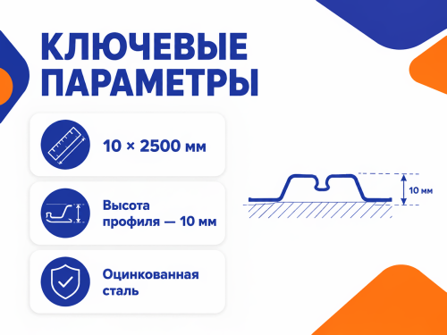 LIHTAR маяк штукатурный оцинкованный, 10×2500 мм фото 2