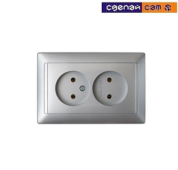 Розетка РС16-307 серебро    