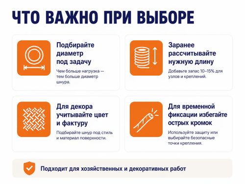 Шнур полипропиленовый плетёный, Ø8 мм фото 4