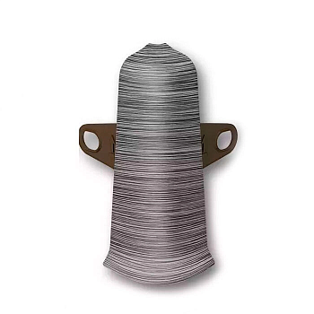 Угол наружный  для плинтуса 70мм "Идеал Деконика", 187 Алюминий темный