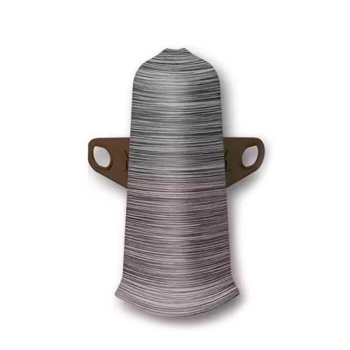 Угол наружный  для плинтуса 70мм "Идеал Деконика", 187 Алюминий темный