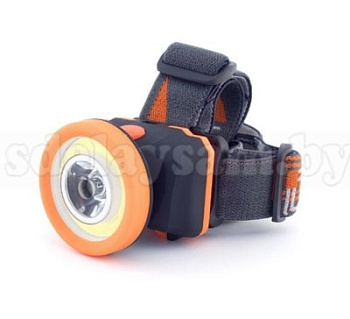 Фонарь ЯРКИЙ ЛУЧ LH-175 COB налобный 175лм, 3 реж. (ближний/дальний свет, строб), SOS, на 3xAAA